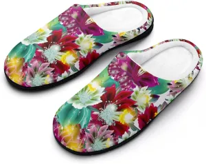 Womens Memory Foam Slippers Soft Bedroom Slip-On Shoes Ladies Halloween Slippers Cotton House Slippers Indoor Outdoor