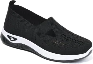 Women's Orthopedic Athletic Walking Shoes Slip On Casual Moderatearch Support Mesh-Comfortable Workout Sneakers
