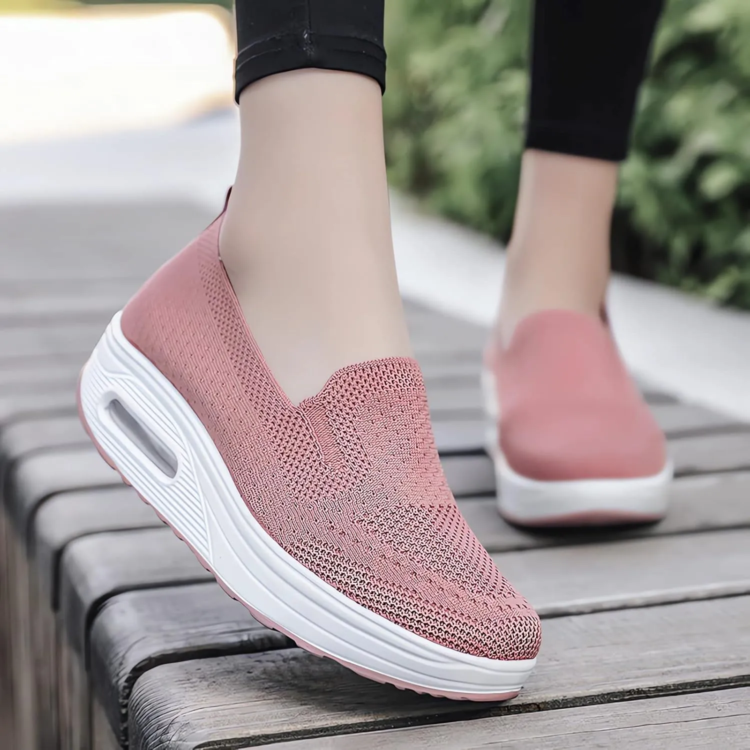 Women's Orthopedic Sneakers - 2023 New Air Cushion Slip on Walking Shoes Orthopedic Stretch Diabetic Casual Walking Wide Shoes with Arch Support, Comfort Women's Orthopedic Platform Sneakers