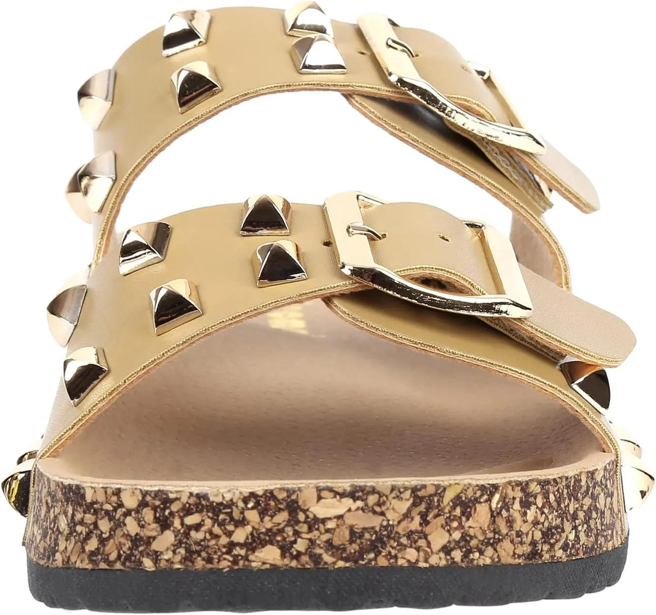Women's Sandals,Cork Footbed Slide Sandal with Comfortable Arch Support And Buckle Adjustable Strap