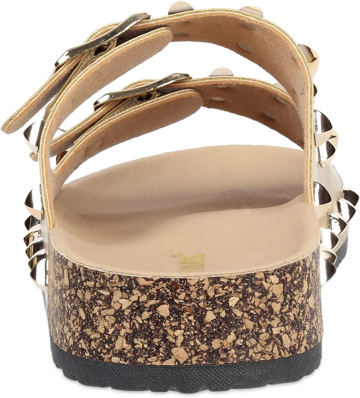 Women's Sandals,Cork Footbed Slide Sandal with Comfortable Arch Support And Buckle Adjustable Strap