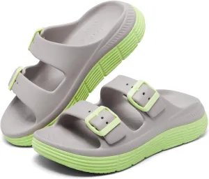 Women's Slide Sandals Recovery Sport Sandals Ladies Orthotic Adjustable Thick Cushion Reduces Stress on Feet, Joints & Back Post-Exercise With Comfortable Plantar Fasciitis Arch Support