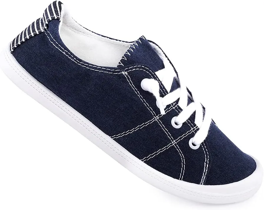 Women's Slip On Canvas Sneaker Low Top Casual Walking Shoes Classic Comfort Flat Fashion Sneakers