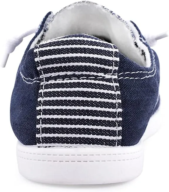 Women's Slip On Canvas Sneaker Low Top Casual Walking Shoes Classic Comfort Flat Fashion Sneakers