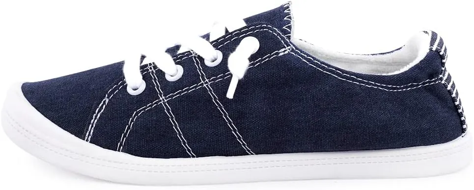 Women's Slip On Canvas Sneaker Low Top Casual Walking Shoes Classic Comfort Flat Fashion Sneakers