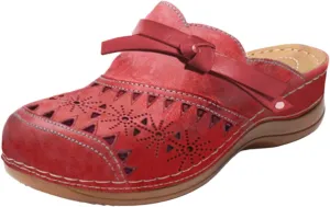 Womens Slip On Clogs and Mules Wide Width Wedge Sandals Comfortable Vintage Closed Toe Snadals Hollow Out Summer Wedge Shoes Arch Support Outdoor Beach Slippers
