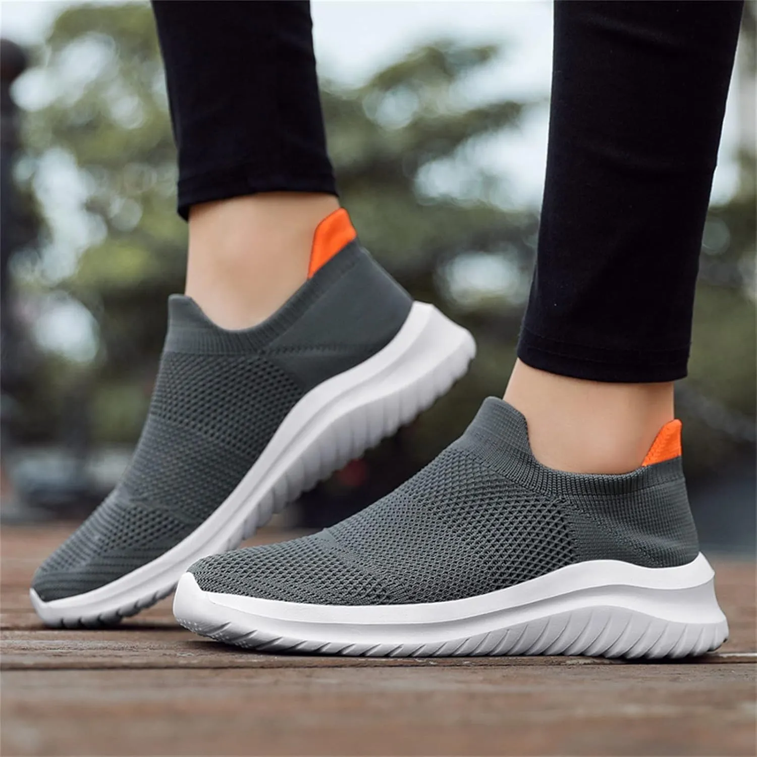 Women's Slip On Walking Shoes Running Comfortable Mens Casual Shoes Mesh Ladies Casual Shoes Black Platform Sneaker Slip On Tennis Shoe Cross Trainer Shoe