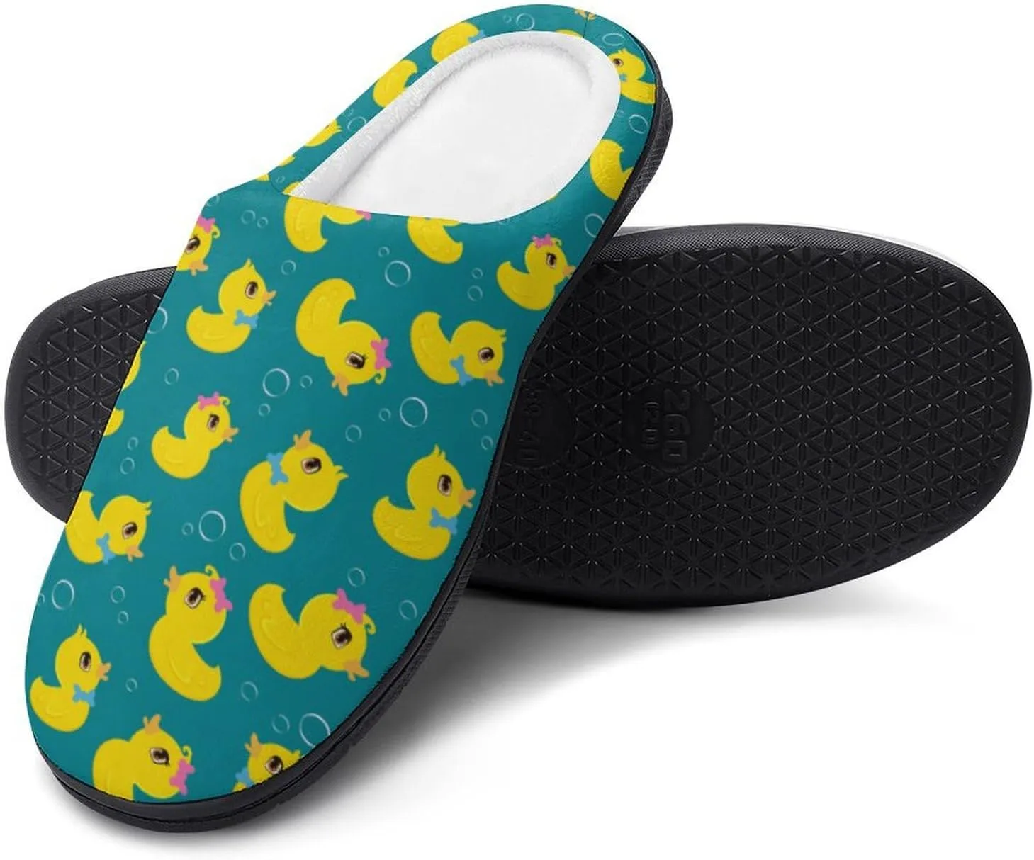 Womens Slippers Bedroom Slip-On Shoes Ladies Merry Christmas Print Slippers Warm Cotton House Slippers Indoor Outdoor