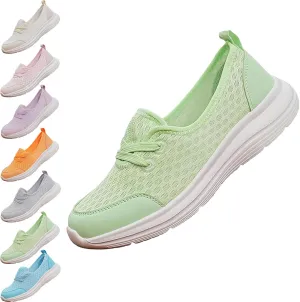 Women's Soft Sole Mesh Comfort Orthopedic Shoes, Comfortable Walking Shoes Women Arch Support, Low-top Flat Arch Support Walking Shoes, Casual Slip-on Shoes