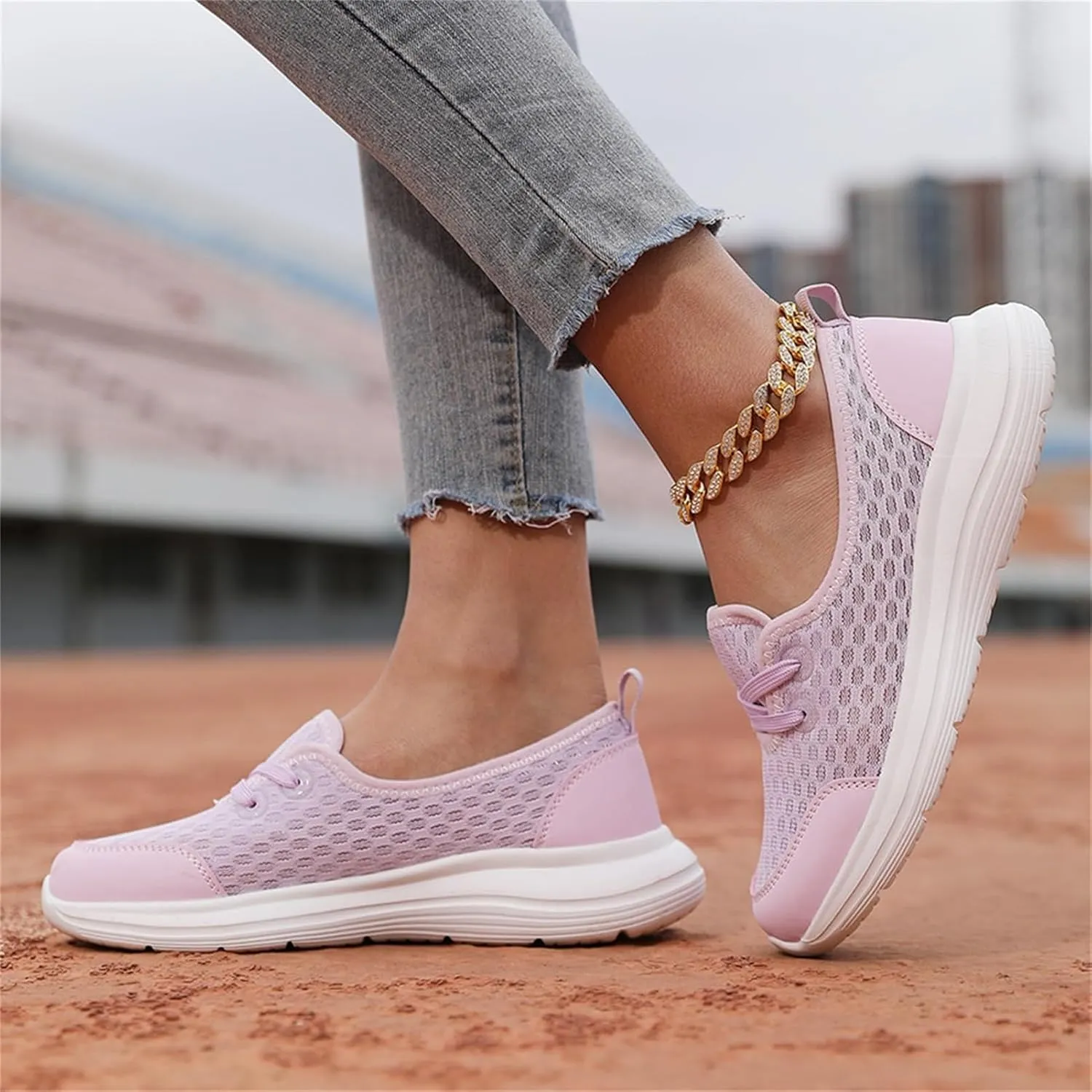 Women's Soft Sole Mesh Comfort Orthopedic Shoes, Flat Arch Support Walking Shoes