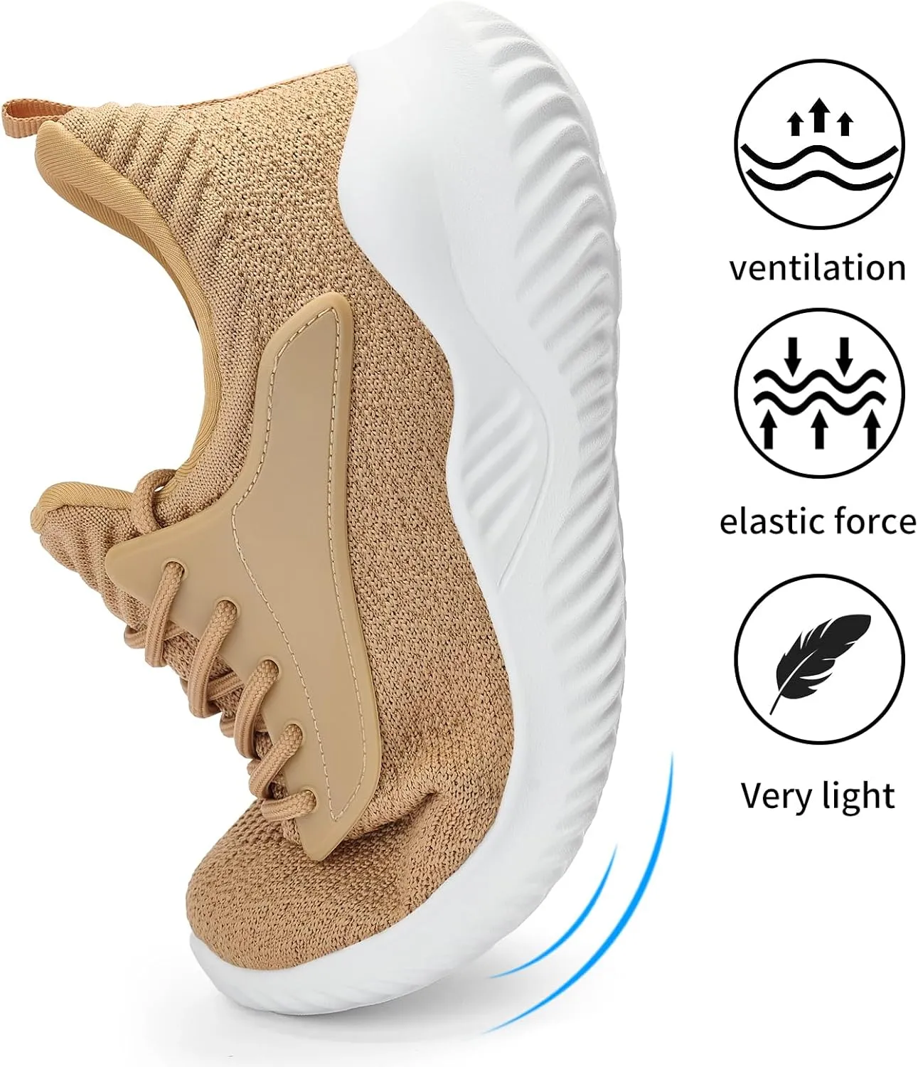 Womens Tennis Shoes Walking Sneakers - Memory Foam Running Slip On Gym Athletic Workout Nursing Comfort Work Shoe Lightweight
