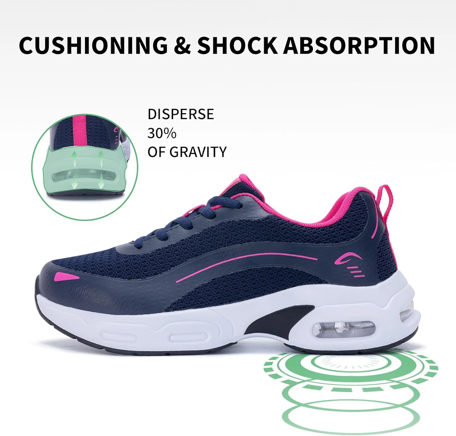 Womens Walking Shoes with Arch Support | Orthotic Sneakers for Plantar Fasciitis Foot Heel Pain Relief | Tennis Running Shoes US 6.5-11
