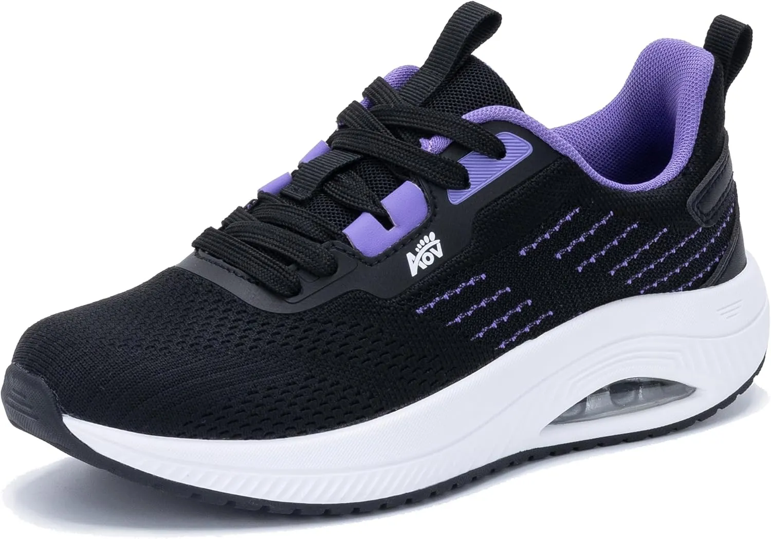 Women's Walking Shoes with Arch Support Orthotic Sneakers for Plantar Fasciitis Heel and Foot Pain Relief Tennis PurpleBlack Size 7