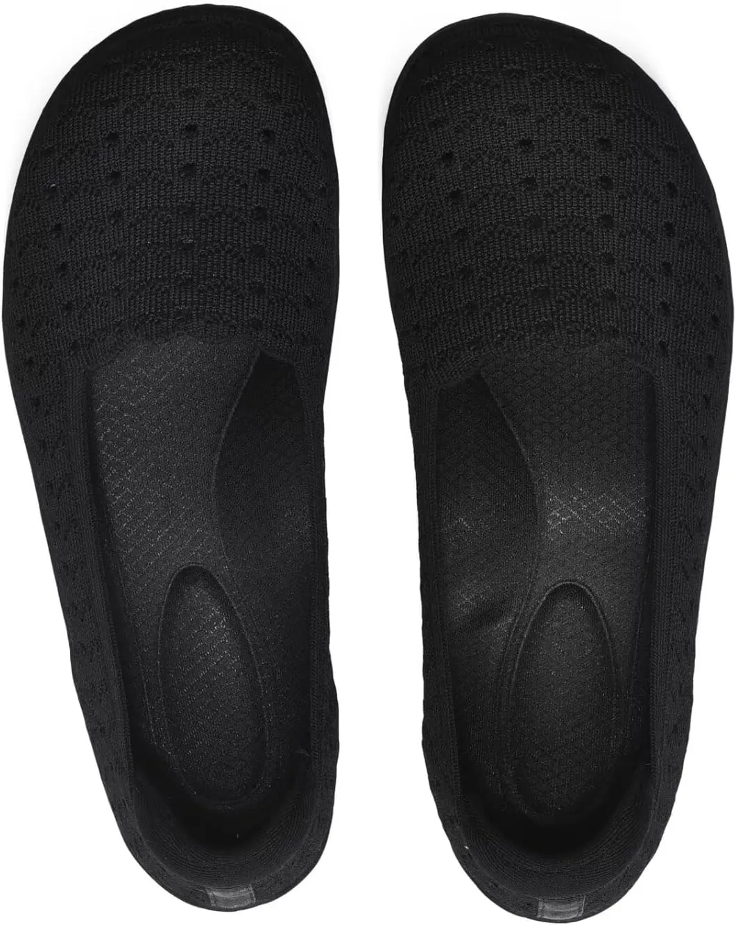 Women's Wide Toe Box Flats Shoes Knit Ballet Flat Slip-on Dress Walking Comfort Shoes