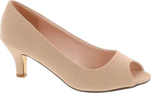 Wonda-2 Womens Peep Toe Low Heel Glitter Slip On Dress Pumps