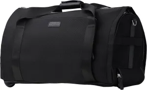 Wool & Oak - NOVA Large Duffle Bag with Wheels - Carry On Garment Duffle Bags for Travel, Overnight, Hospital - Travel Bags for Women & Men with Shoe Compartment & Tech Pocket (Nylon, Black)