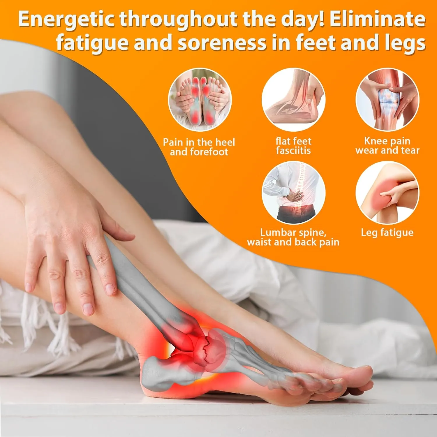 Work Boot Insoles for Standing All Day, High Arch Support Orthotic Shoe Inserts Relief Plantar Fasciitis, Flat Feet, Achilles Tendonitis - Women Men Memory Foam Walk Running Insoles - XL(Men's 11-12)