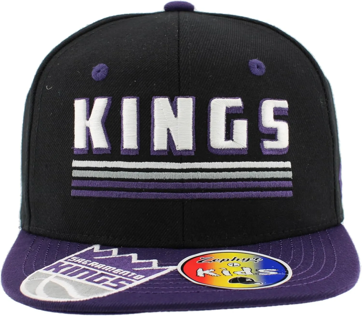 ZHATS Unisex Kid's NBA Officially Licensed Youth Adjustable Snapback Hat Flat Bill Z11 Pitch